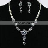 Gray Peal Crystal Rhinestone Vintage Necklaces and Earring Set KSHLXL-24