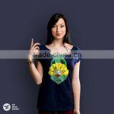 2016 Custom Female Design Women Tee T-shirt Print Logo DTG OEM Service Screenprint Transfer thumbnail-4