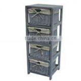 grey wooden cabinet with drawers