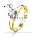 Hot Sell Lady Ring Real 10K Gold Yellow Solitaire Rings Jewelry Ring New Wedding Engagement Rings For Women Gift