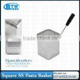 145*145*180mm Round PP Handle Square Commercial Stainless Steel Pasta Basket