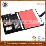 4 Ring Binder A4 PU File Folder With Calculator Black / Hand Made Ring Binder File Folder With Snap Closure thumbnail-3
