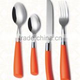 plastic handle stainless steel flatware, cutlery set