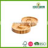Hot Selling S-curved Wood Bamboo Food Tray thumbnail-2