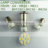 G4 to BAY15d, Lamp Adapter, Lamp Converter, Double Contact Lamp Holder, Ceramic thumbnail-1