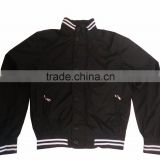 2016 Popular high quality young people leisure black jacket cheap Chinese clothing manufacturer