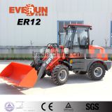1.2 Ton Agricultural Machine Mini Wheel Loader With Grass Forks/ Grapple Bucket