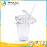 Plastic Tumbler Cup With Straw And Lid, PP Plastic Type And Plastic Material Disposable thumbnail-1