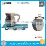 Skateboard Base Ceramic Sugar and Creamer Set