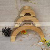 FSC Certified Arched Shape Home Decorative Wooden Single Candle Holder thumbnail-2