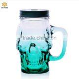 Glass Drinking Cup Drinking Glass Mason Jar Mug With Straws and Lid thumbnail-2