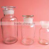 Wide Mouth Laborating Glass Reagent Bottle With Stopper Lid thumbnail-1