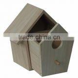 FSC Unfinished House Shape Drawer Wood Bird House thumbnail-3