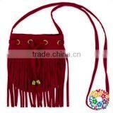 Cheap Vintage Fancy Design Coffee Suede Tassel Baby Kids Change Purse thumbnail-4