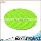 High Heat Resistant Food Grade Round Shaped Silicone Pot Holders Mat for Promotion Gift thumbnail-2
