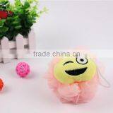 Novelty Cartoon Expression Baby Bath Sponge Shower Ball Wholesale Bath Sponge Shower Puff thumbnail-2