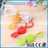 Amazon Best Selling Popular Silicone Earphone Wire Rope Coil Winder for Android Data Cable thumbnail-5