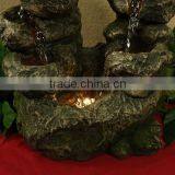 Multi-Level Split Rock Falls Tabletop Water Fountain With LED Light thumbnail-3