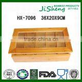 FDA/LFGB Cerficate 10 Compartments Bamboo Storage Tea Package Box thumbnail-1