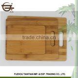 High Quality 3 Pieces Various Size Eco-friendly Square Bamboo Cuttingboard thumbnail-4