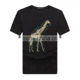 Custom Factory Black Printing Plain Men Cotton t Shirt thumbnail-1