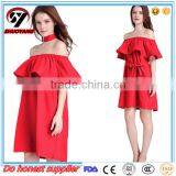 Wholesale Summer Sexy Off-shoulder Lady Clothing Apparel One Piece Dress Pattern Woman Dress Women Dresses thumbnail-5