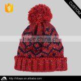 Knitted Beanie Knitted Hat Acrylic Beanie Men's Wool Knitted Beanie Hat With Top Ball thumbnail-1