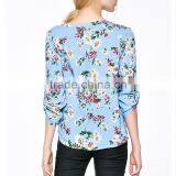 China Fashion Factory Manufacturer Summer Prints Images of Ladies Casual Tops thumbnail-5