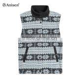Bulk Wholesale Custom Printing Pattern Fleece Men Vest thumbnail-1