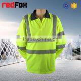Net Round Breathable En471 Safety Yellow T-shirts Sleeves Truck Safety Yellow T-shirts Printing Safety T-shirt thumbnail-6