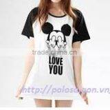 Women t Shirt, 3/4 Sleeve Raglan Baseball, Screen Printing thumbnail-2