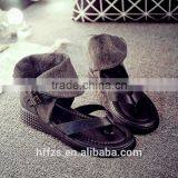 HFR-YS30 2015 Summer in Europe and America Belt Buckle Wild Beach Flip Flat Roman Style Sandals thumbnail-2