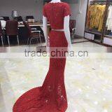 Lady's Crochet Bead Wedding Dress With Machine Made thumbnail-2