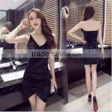 Z&M Women's 2017long Leather Dress Evening Dress Woman Sexy Dress thumbnail-1