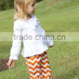Designer Clothing Manufacturers in China Wholesale Two Piece Outfits Girls Chevron Clothing Simple Design Clothes Set thumbnail-1