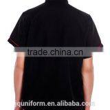 Guangzhou Uniforms Manufacturer New Design Black Cotton Fabric Unisex Chef Cook Uniform Kitchener Uniforms thumbnail-3