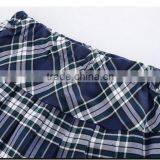 Wholesales Short Design Schools Uniform Skirts Blue Plaid School Girl Skirt thumbnail-6