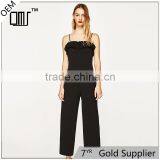 2017 Latest Fashion Custom Design Cropped Ruffled Evening Jumpsuit thumbnail-1
