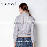 Unique Comfortable Fabric Used Fashion Casual Crop Style Women Coat Model thumbnail-4