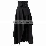 Front Short and Long Back Plain Dyed Women Skirt Dress thumbnail-1
