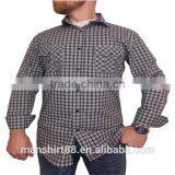 2016 New Wholesale Long Sleeve Plaid Formal Casual Custom Mens Casual Dress Shirts thumbnail-3