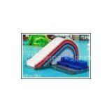 Small Rainbow Bridge Slide, Children Trumpet Water Pool Slides Equipment