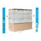Half Vision Jewelry Tempered Glass Display Cabinets , Locking Sliding Door Showcase thumbnail-1