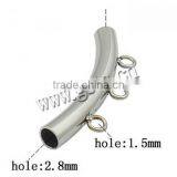 New Stainless Steel Tube Beads Beading Jewelry Making Gold Plated Beads thumbnail-1