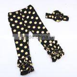 Gold Dot Triple Ruffle Pants Wholesale Knit Ruffle Pants Plastic Pants Outfit thumbnail-1