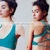 Gym Tank Top Stylish Sexy Cross Back Sports Bra Colorful Yoga Bra thumbnail-4