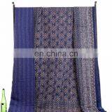 Indian Latest Handmade Quilt Cotton Vintage Ajrakh Kantha Throw Bedspread Blanket Ralli