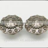 20mm Gun Metal Engraved Logo Zinc Alloy Metal Shank Button for Jeans