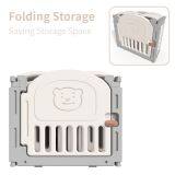 ABST Manufacture Good Quality Big Size Square and Circle Folding Baby Playpen Easy Storage Foldable Baby Bear Fences Plastic thumbnail-3