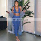 2020 New Arrivals Women Sexy V-Neck Sports Fitness Yoga Suit Ladies Yoga Two Piece Clothing Set Women Clothing Set thumbnail-7